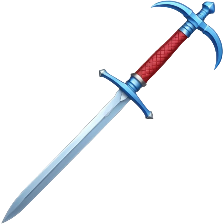 red Piercer — white blade + azure grip, Royal Sword. emoji