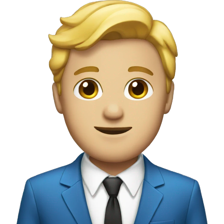 Blue suit emoji