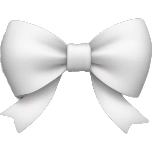 black and white bow emoji