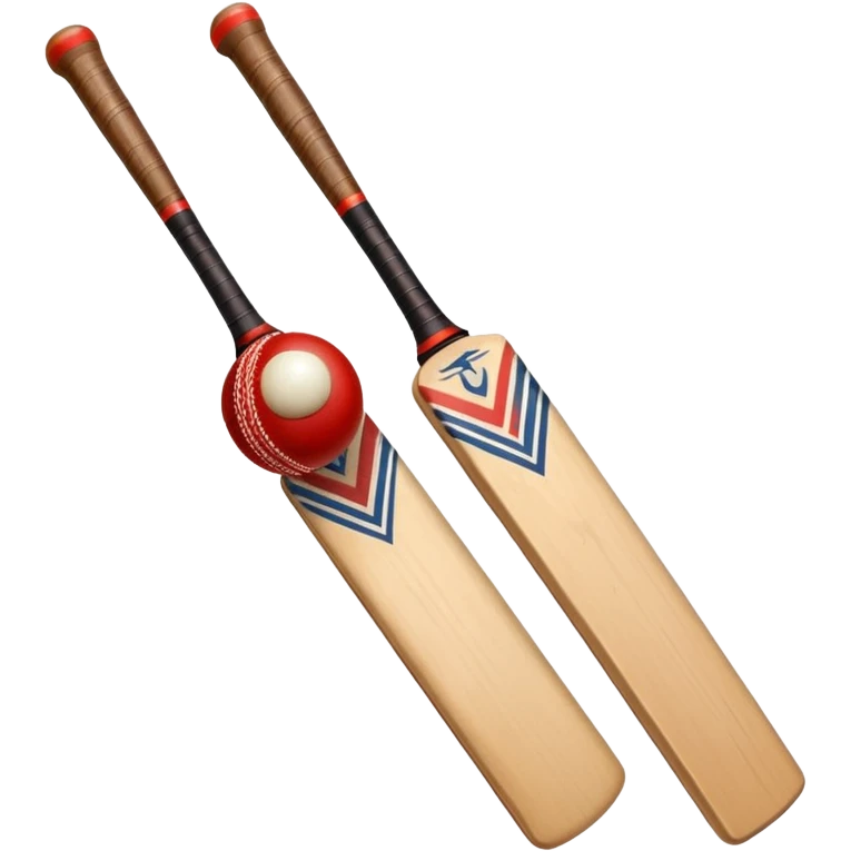 Only Cricket bat and ball emoji