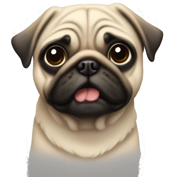 Perro Pug amor  emoji