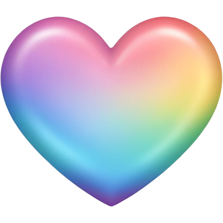 Pastel Rainbow heart emoji