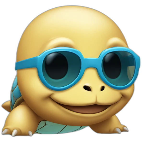 Squirtle with sunglass emoji