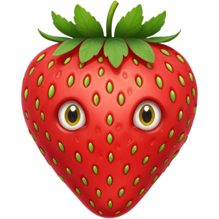 Strawbary elephant red real eye emoji
