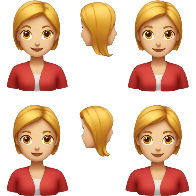 Red cardigan girl emoji