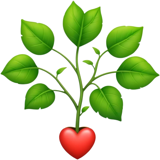a heart plant emoji