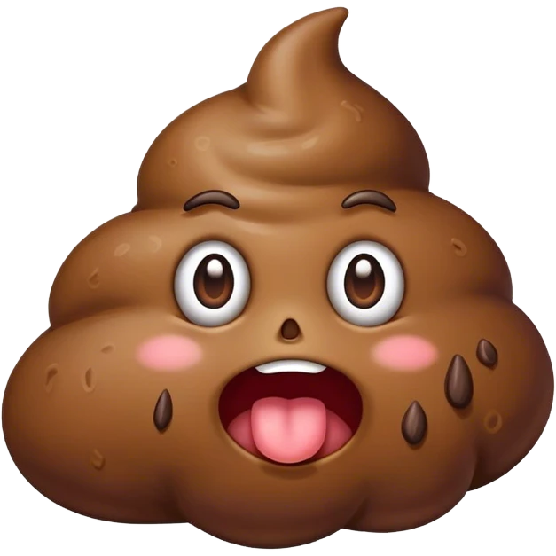 poop with rizz face  emoji