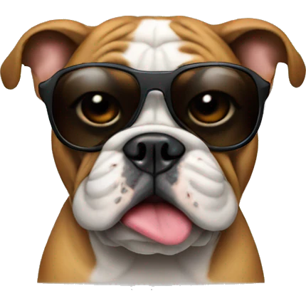 bulldog wearing sunglasses emoji