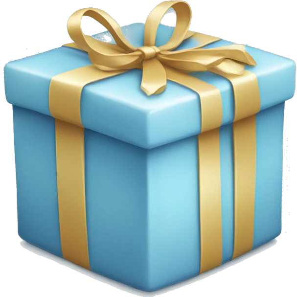 Light blue present emoji
