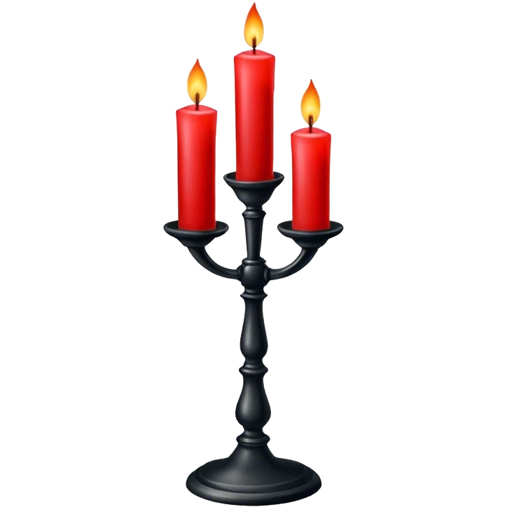 Sanguine-Red candle on a black stand emoji