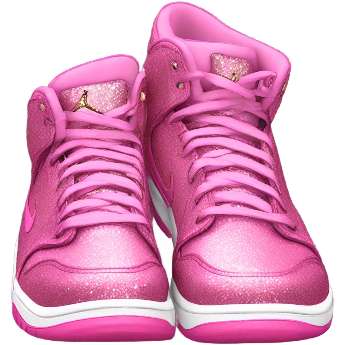 Pink Jordan Shoes with Glitter  emoji