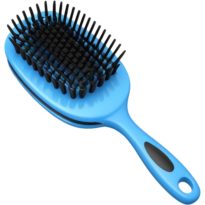 blue hairbrush with bristles emoji