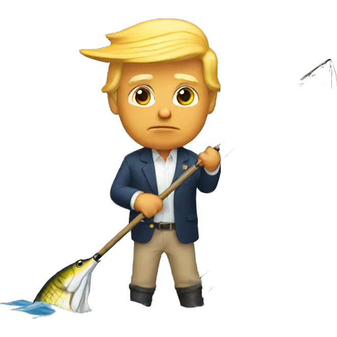 Trump fishing  emoji
