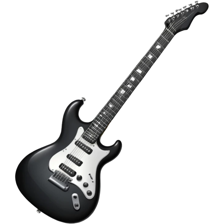 a very sparkly black electric guitar emoji
