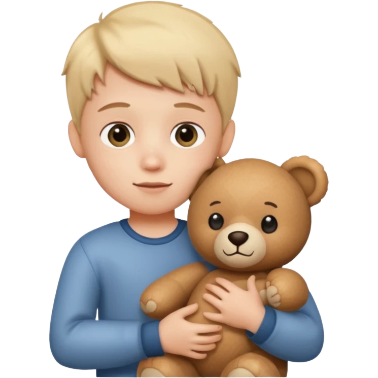 kid with teddy bear emoji