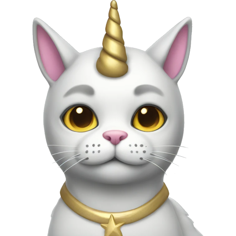 Cat wearing a unicorn costume emoji