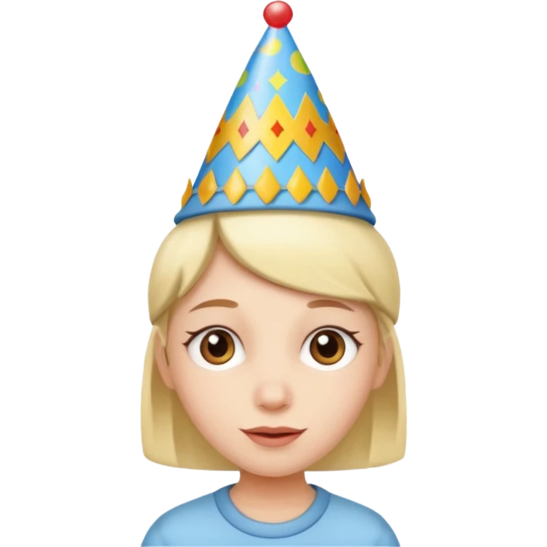 Sadhbh wearing a birthday hat emoji