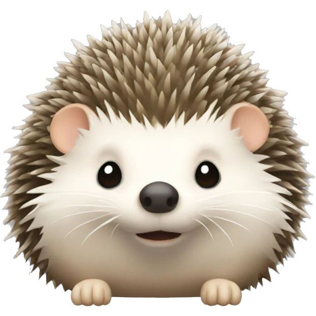 a hedgehog with a white bow on his head emoji