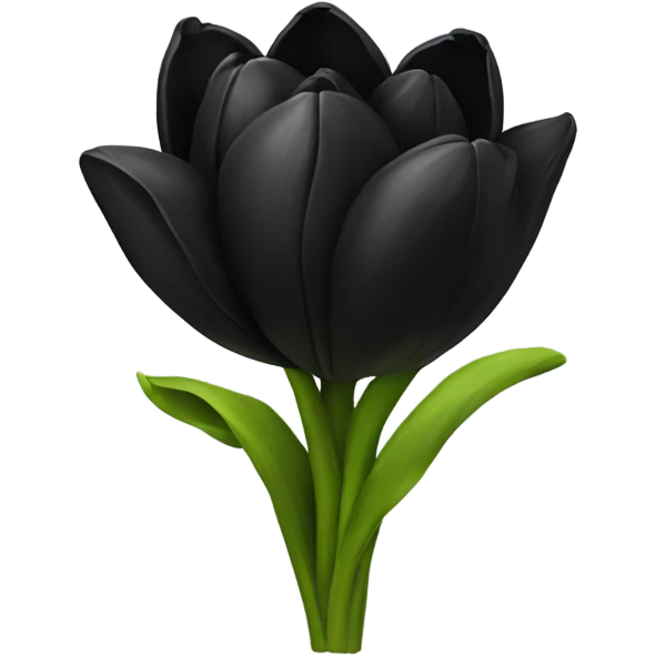 Black tulip bouquet emoji