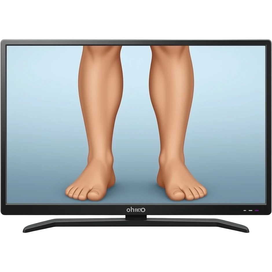 Tv con piernas humano emoji
