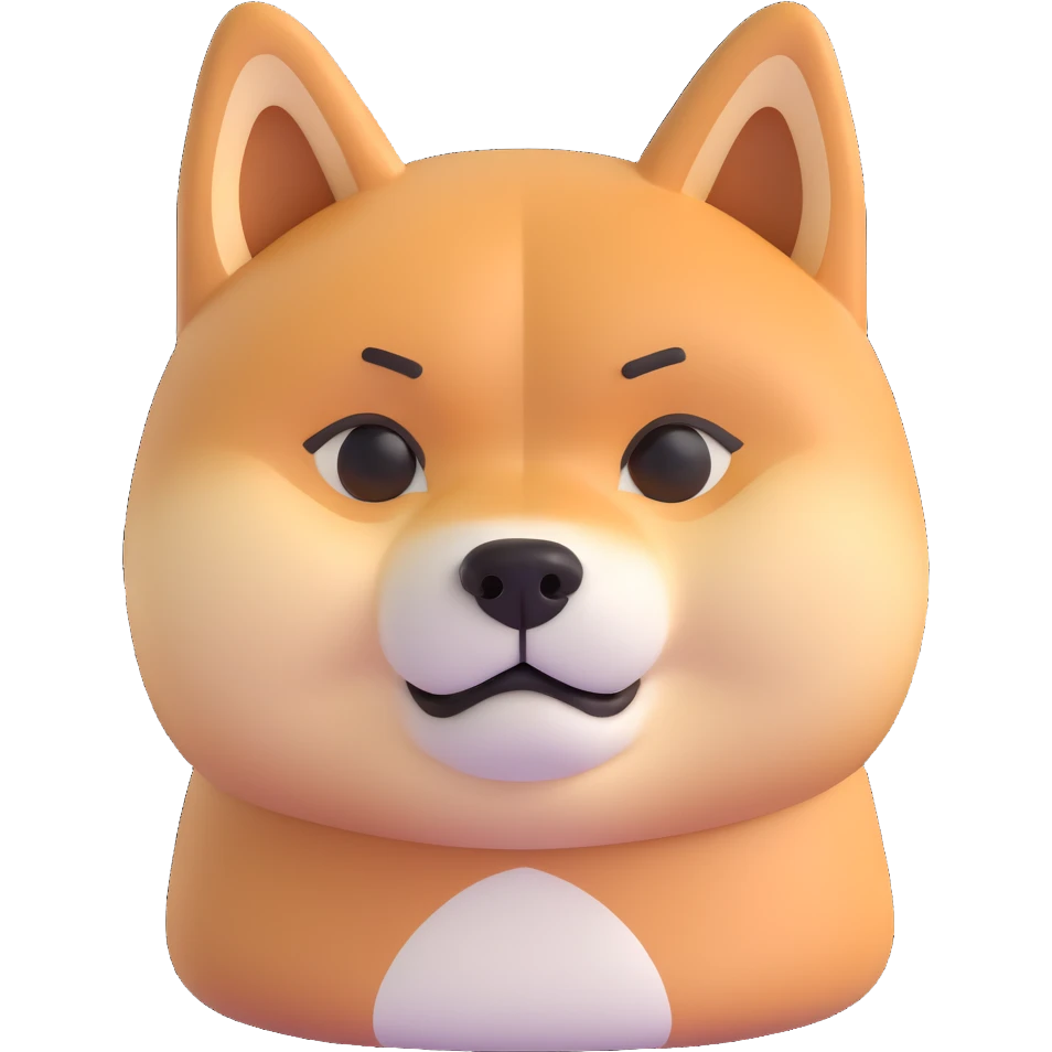 shiba inu, sad emoji