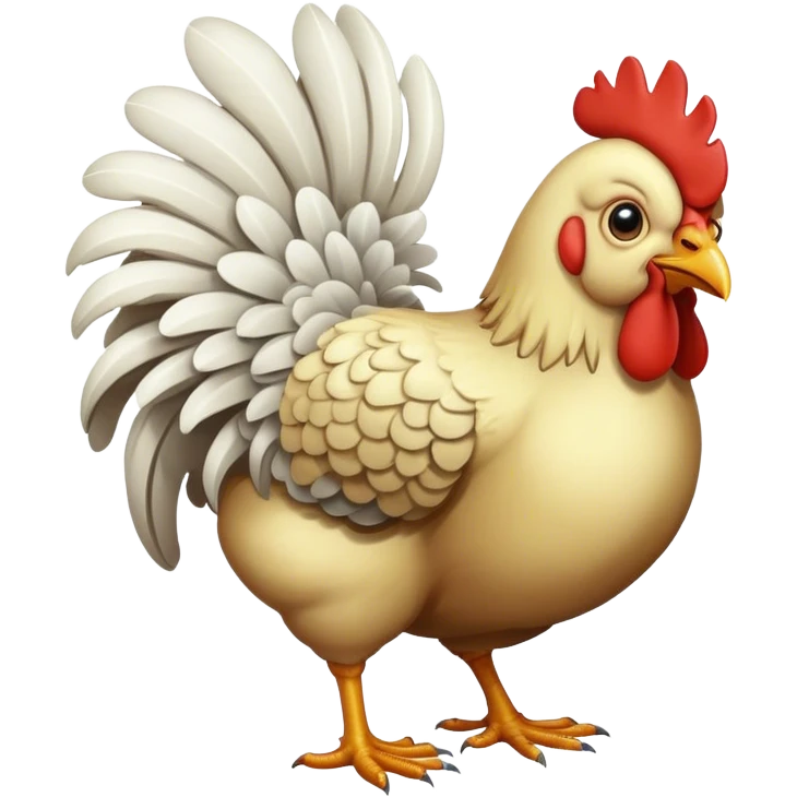Sick chicken emoji
