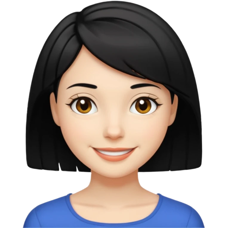 erin black short hair shoulder length emoji