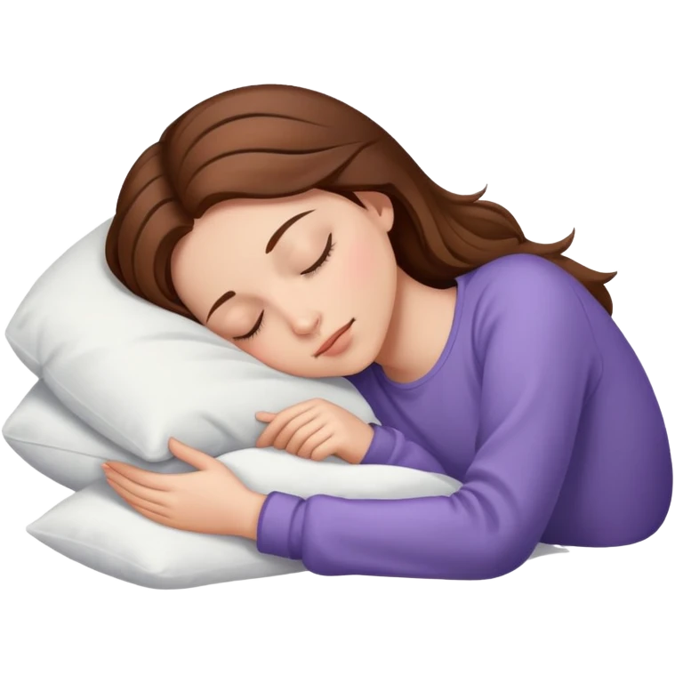 brown hair girl sleeping emoji