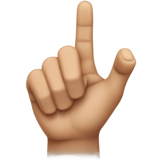 front of hand, one finger pointing  emoji