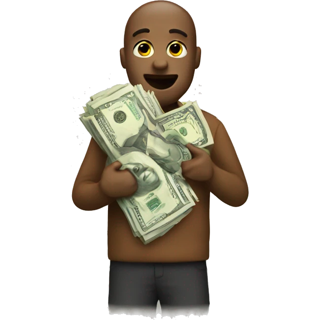 Money and hug emoji