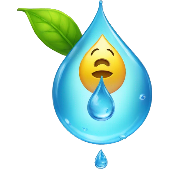 drop of water with money emoji