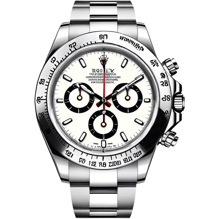 white and black rolex daytona emoji