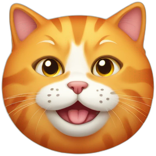 fat orange cat emoji