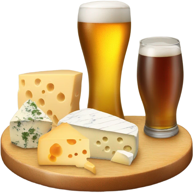 cheese table with a beer emoji