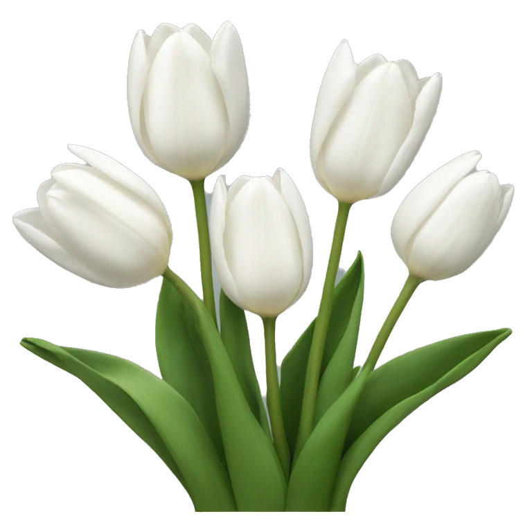 white tulips emoji