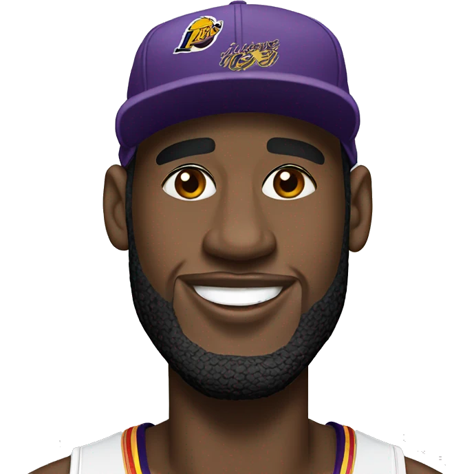 Lebron James wearing a cap emoji