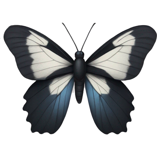 Borboleta preta emoji