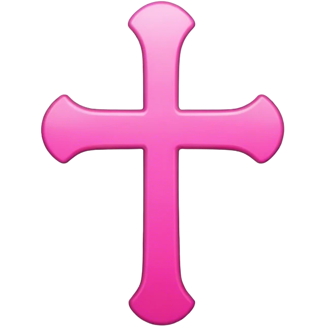 Pink cross emoji