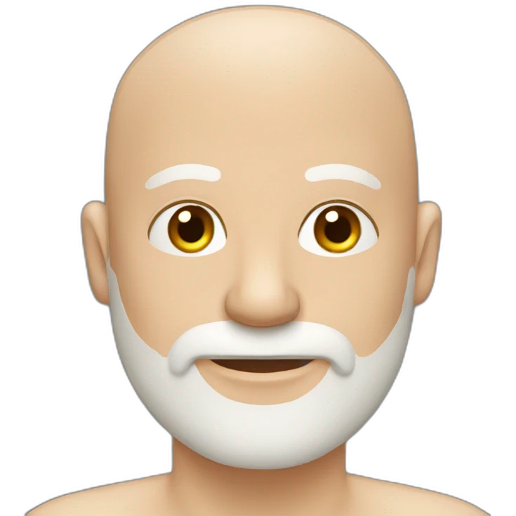 Man with a red beard and bald cap emoji