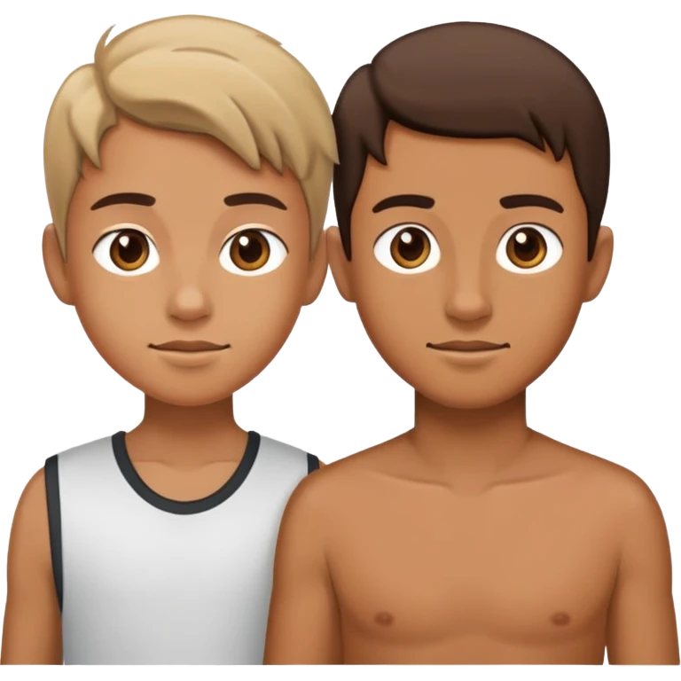 boy standing behind a girl emoji