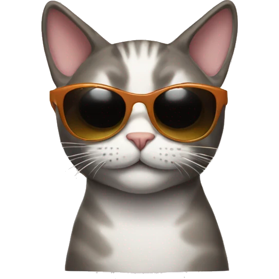 Cat with sunglasses emoji