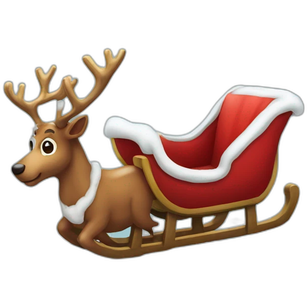 Santa's Raindeer sledge emoji
