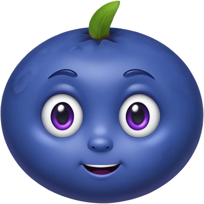 blueberry with a stupid clueless face emoji