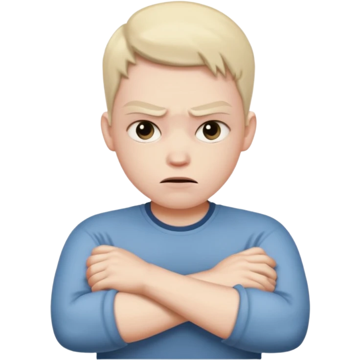 mad face crossing arms  emoji