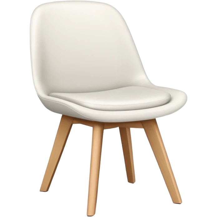 modern white chair with wood emoji