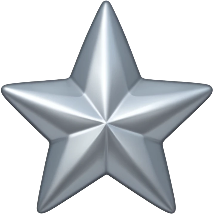 silver metallic star emoji