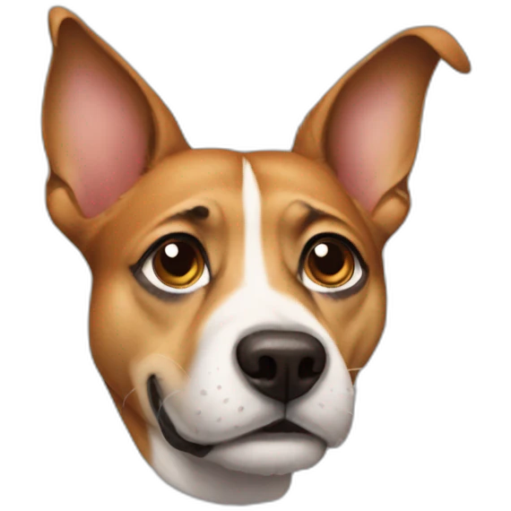 a dog with the face of robert downey jr emoji