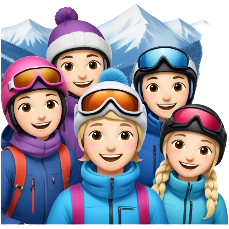 White 15 yo drunk with friends on a ski mountain  emoji
