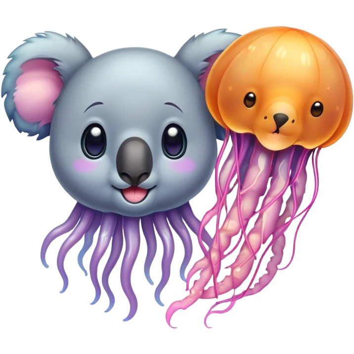 A jelly fish and a koala together emoji