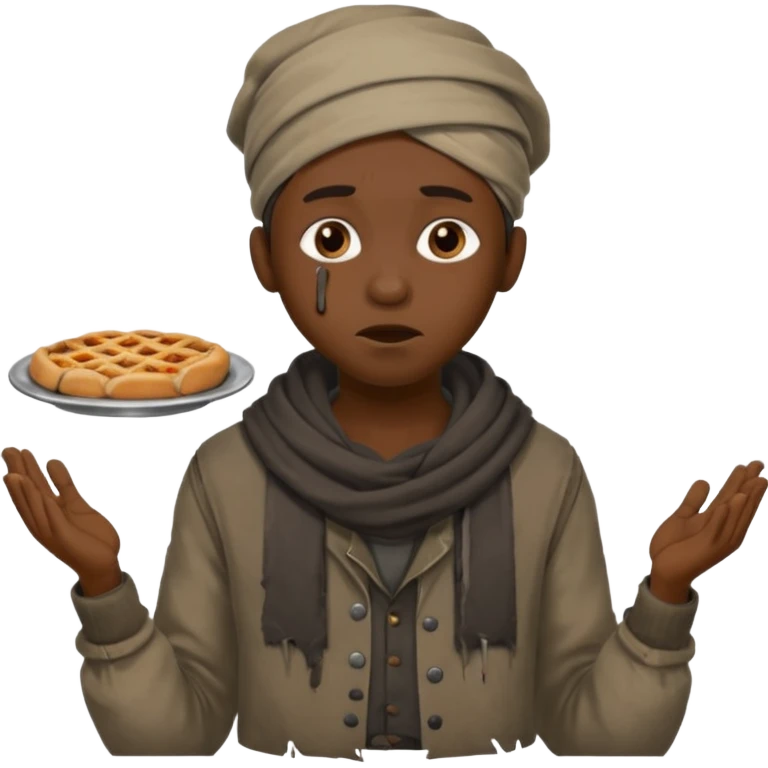 black person begging for food emoji
